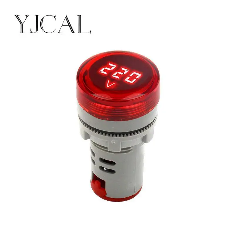 Mini-LED-Digitalanzeige, Voltmeter, Wechselstrom, 60 V-500 V, digitale Anzeige, Blende, 22 mm, Signallampe