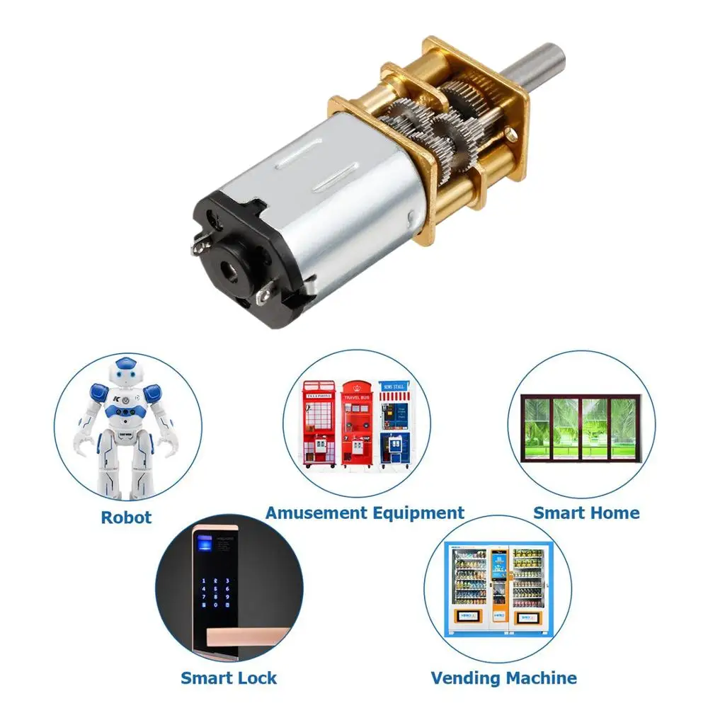 DC 3V/6V/12V N20 Mini Micro Metallgetriebemotor mit Zahnrad DC-Motoren – Bild 6