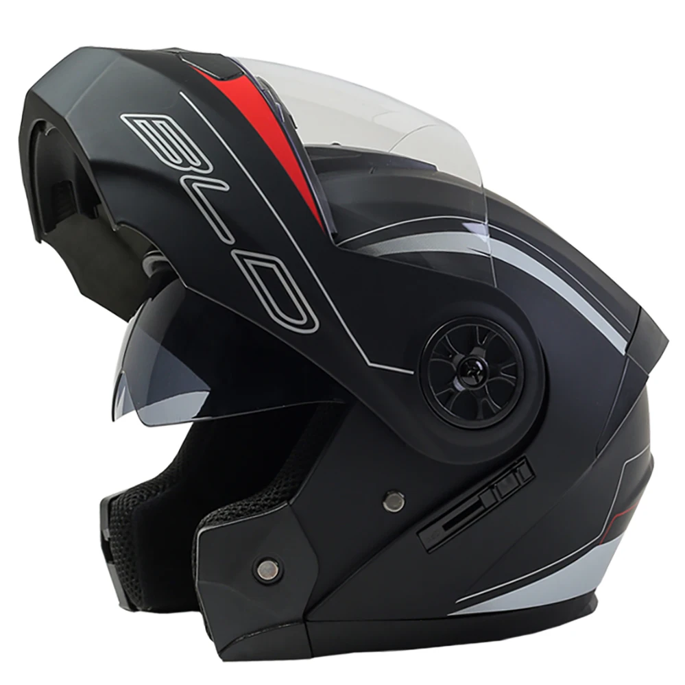 BLD Modular Dual Lens Motorrad Helm Sicherheit Downhill Flip Up Helme Professionelle Motocross Racing Full