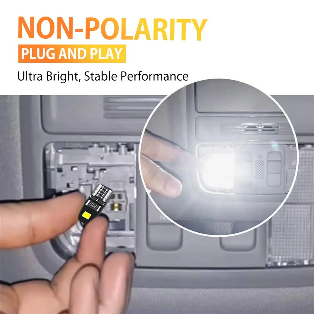 AUXITO 10Pcs W5W T10 LED Canbus Keine Fehler Birne Auto Innen Licht – Bild 4