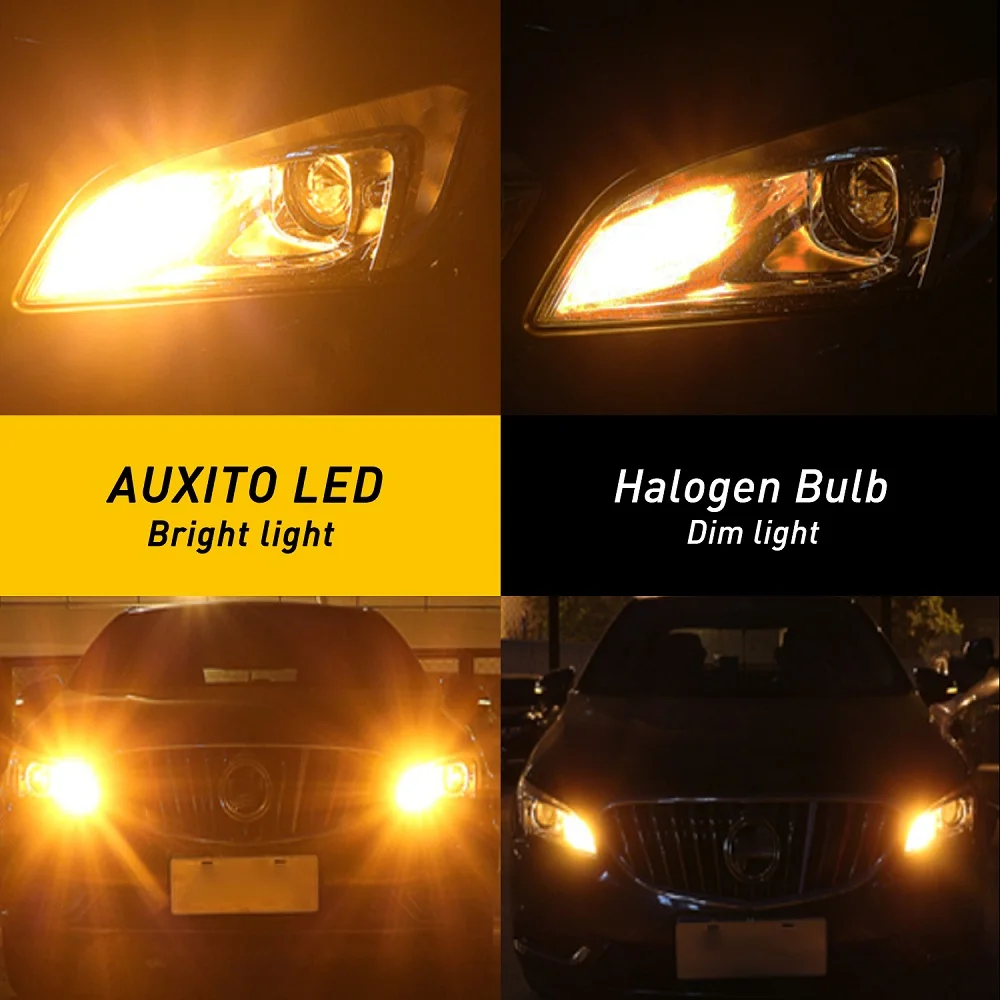 AUXITO 2 Stück BA15S P21W LED Kein Hyper-Flash Gelb 1156 BAU15S PY21W – Bild 5