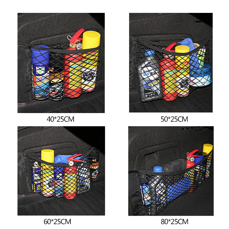Auto Stamm Mesh Organizer Auto Schwanz Lagerung Net Sitz Zurück Tasche – Bild 2