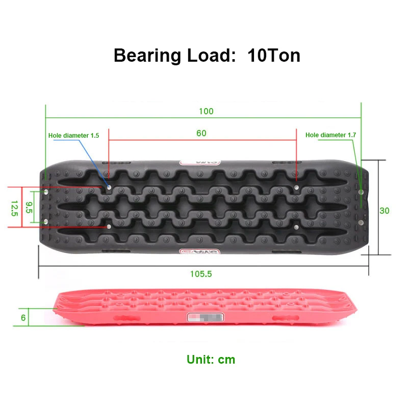 10T Auto Off-Board Schneeketten Selbstrettung Anti-Rutsch-Platte – Bild 3