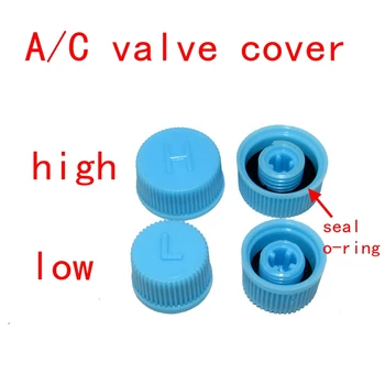 Auto Klimaanlage Kältemittel Staub Abdeckung Ventil Core Kappen High Low Side Port Kappe Auto High Low Druck