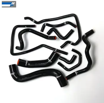Silikon-Kühlerschlauch-Set für 2008 2009 2010 2011 SUBARU IMPREZA WRX STI MK10 GRB GRF GH8 Schwarz