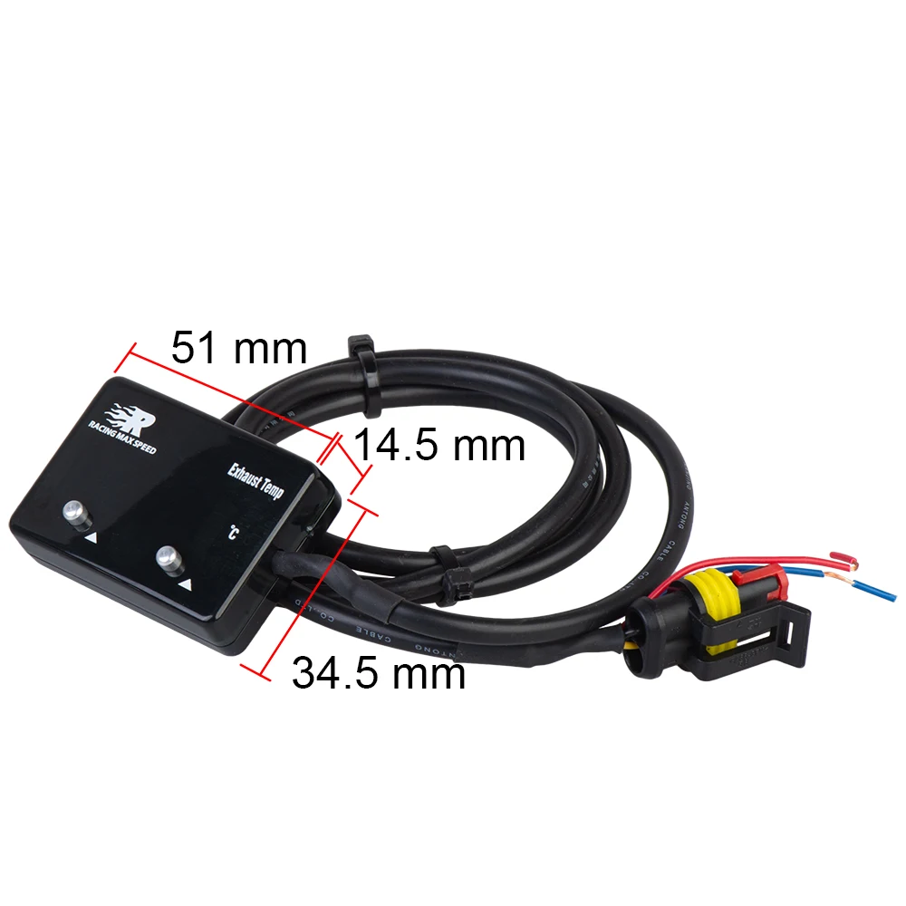 Auto Abgastemperaturanzeige Abgasmesser Digital mit Sensor EXT – Bild 3