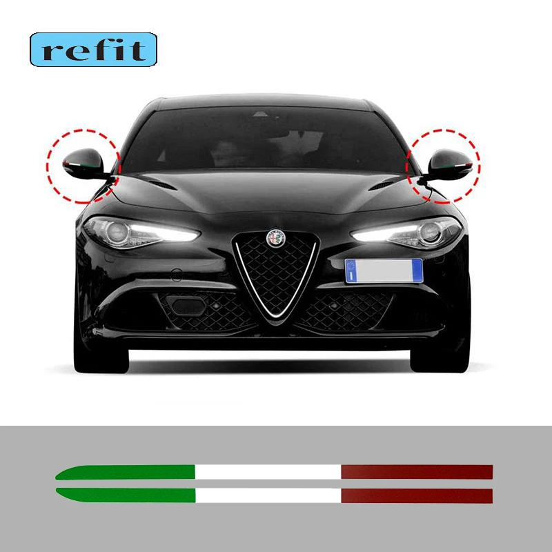 Auto Rückspiegel Dekoration Girlande Aufkleber Für Alfa Romeo Giulia – Bild 3