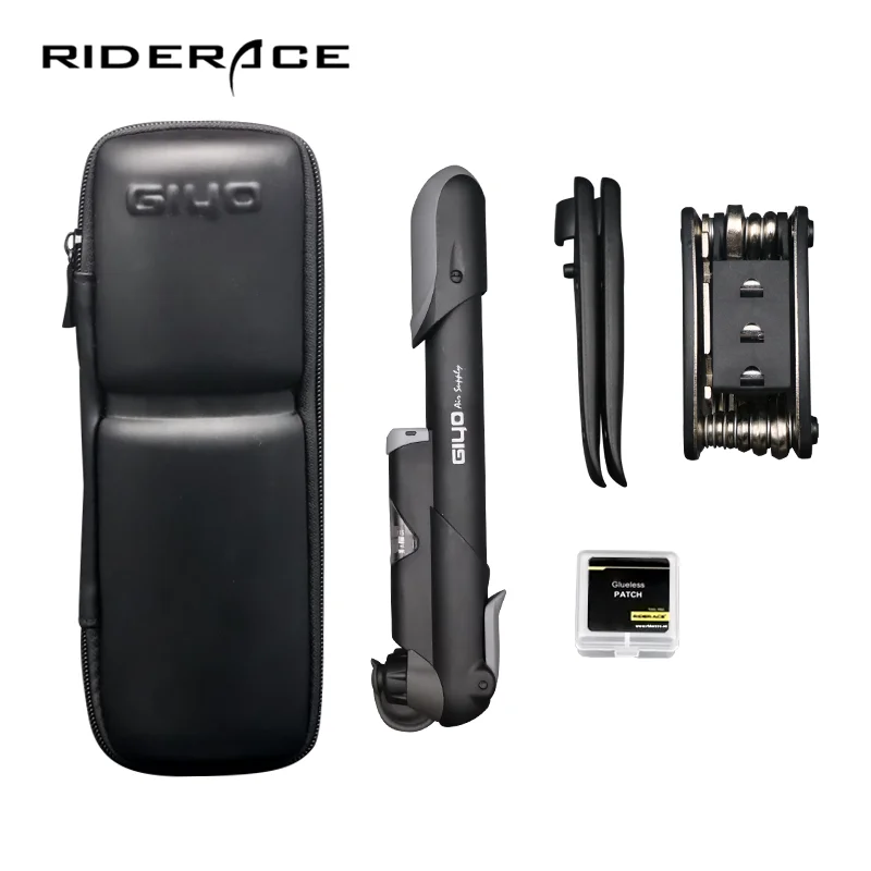 Fahrrad Reifen Reparatur Werkzeuge Kits Multi-funktion Hand Luftpumpe Schlauch Set Inflator Schrader Presta