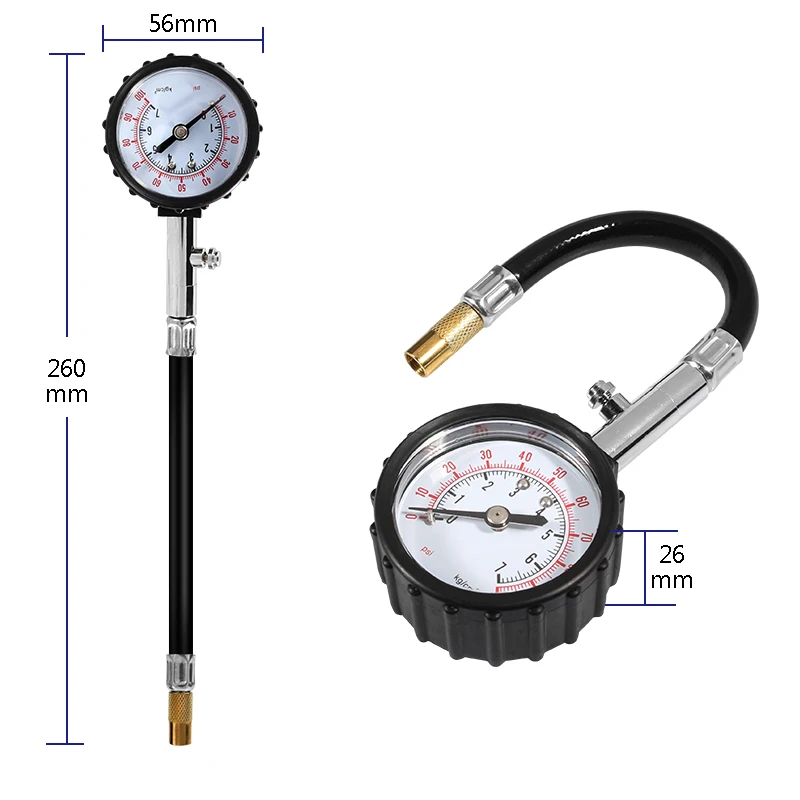 Reifendruck 0-100 PSI Langrohrmessgerät Hochpräziser Reifenlufttester – Bild 2
