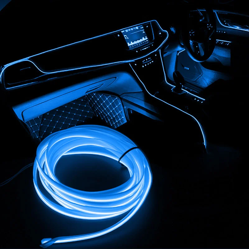 1M/2M/3M/5M Auto Innen Led Dekorative Lampe EL Verdrahtung Neon – Bild 5