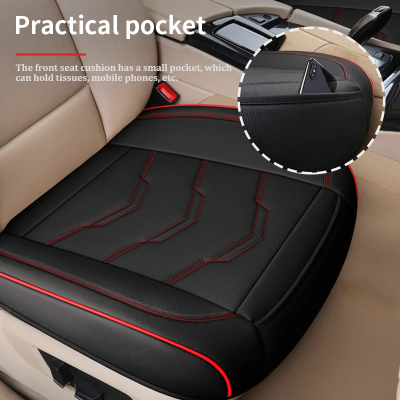 SEAMETAL Luxus Auto Sitzbezug PU Leder Sitzkissenbezüge Universal Auto – Bild 6