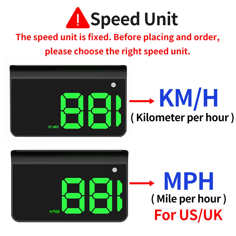 KWHUD HUD Head-up-Display Auto-GPS Digitaler Tachometer Universeller – Bild 4
