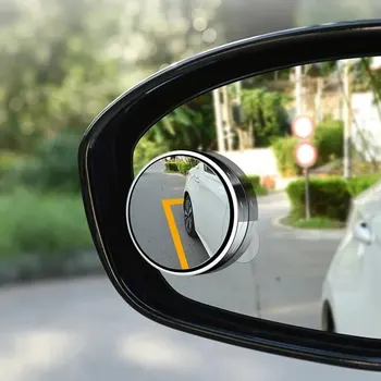 Auto-Rückspiegel für den toten Winkel, Weitwinkel, 360-Grad-verstellbar, kleiner runder Spiegel