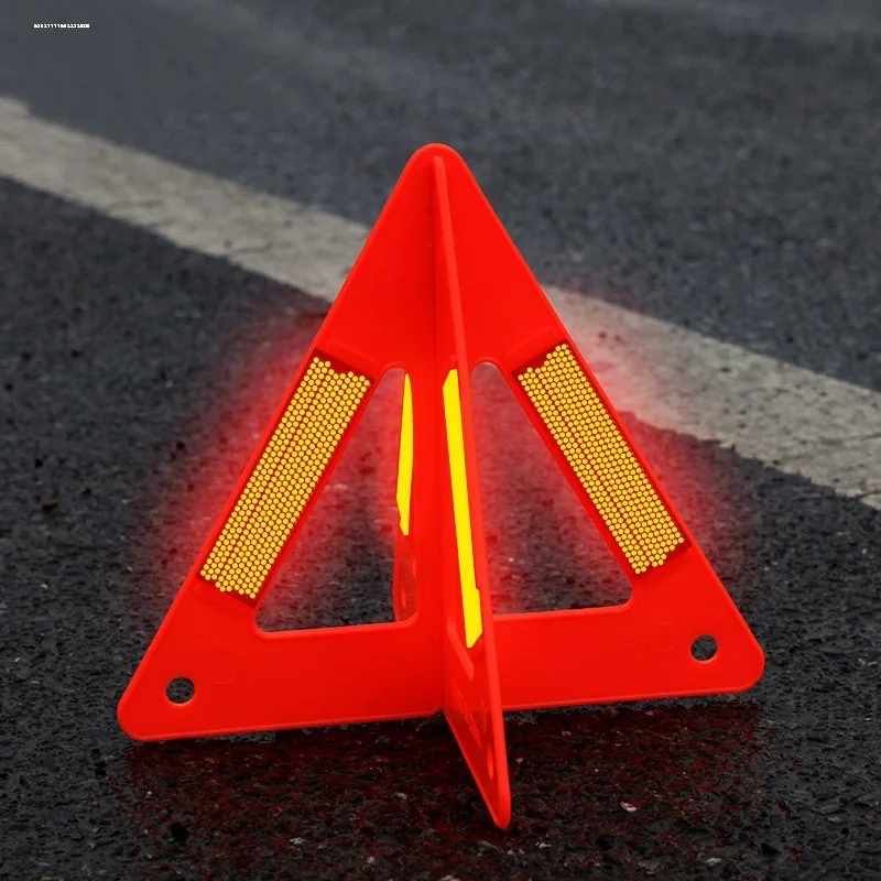 1er-Set faltbares rotes Warndreieck, reflektierendes Notfall-Sicherheitsdreieck, tragbares