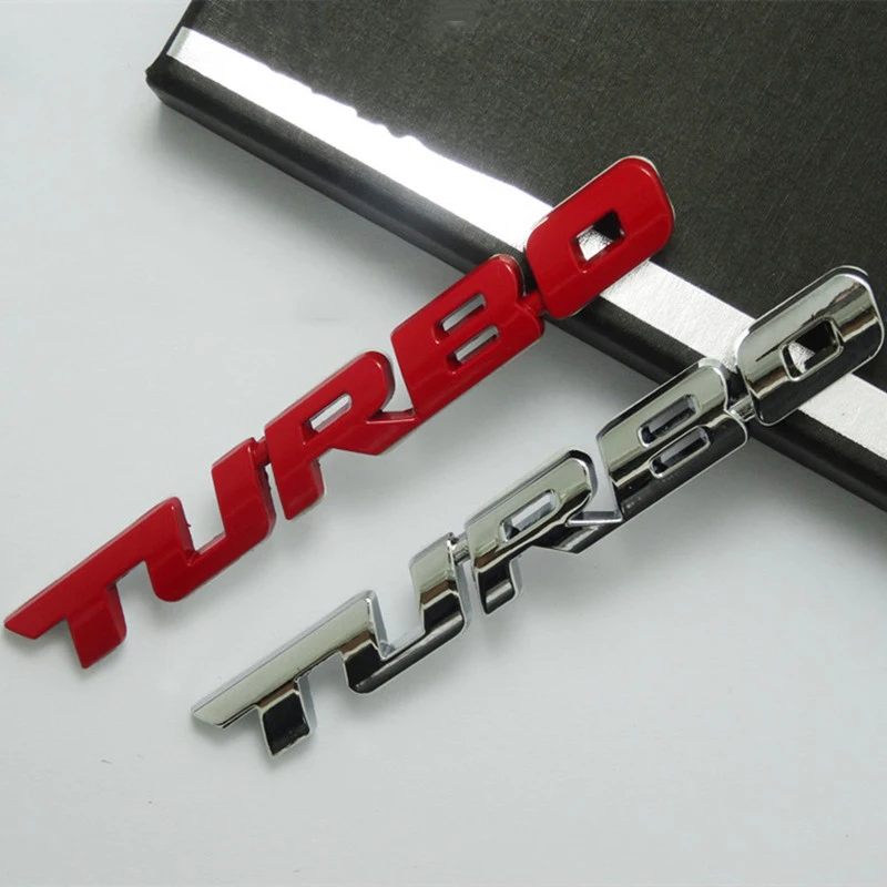 Autoaufkleber, Turbolader, Turbo, Metalllegierung, 3D-Abzeichen, Auto-Modifikationszubehör, hinten markierte
