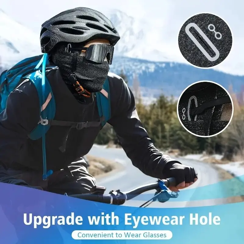 Thermische Winter Sturmhaube Radfahren Vollgesichtsmaske Warme – Bild 3