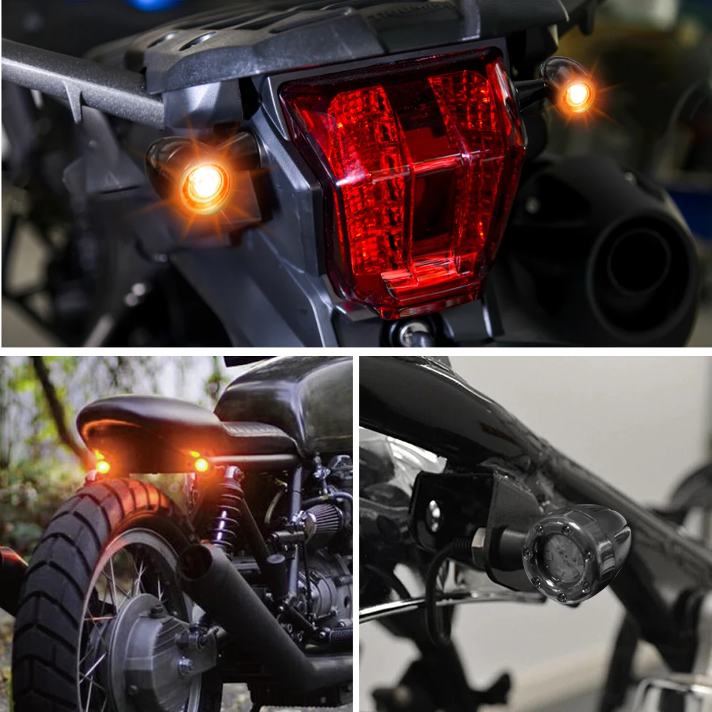 Motorrad LED Bremslicht Bernstein und Rot Blinker Rücklicht (4 Stück) – Bild 6