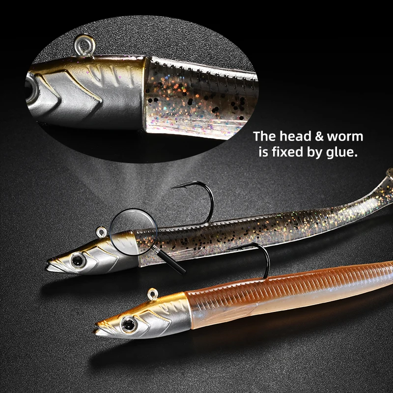 ALLBLUE Tidal Eely Shad 13cm 22g Weicher Aal-Angelköder Paddle Tail – Bild 2