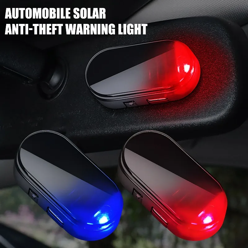 Auto Gefälschte Sicherheit Licht Solar Powered Universal Warnung LED – Bild 2