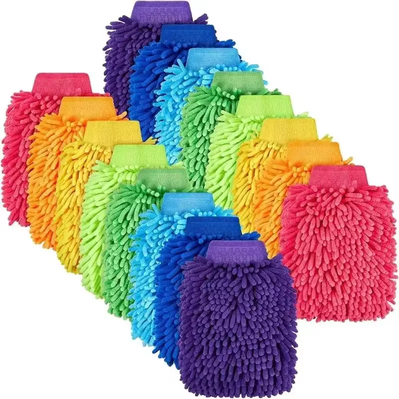 Auto Waschen Handschuhe Chenille Korallen Fleece Handschuhe Waschen Wischer Auto Reinigung Handtuch Auto Staub