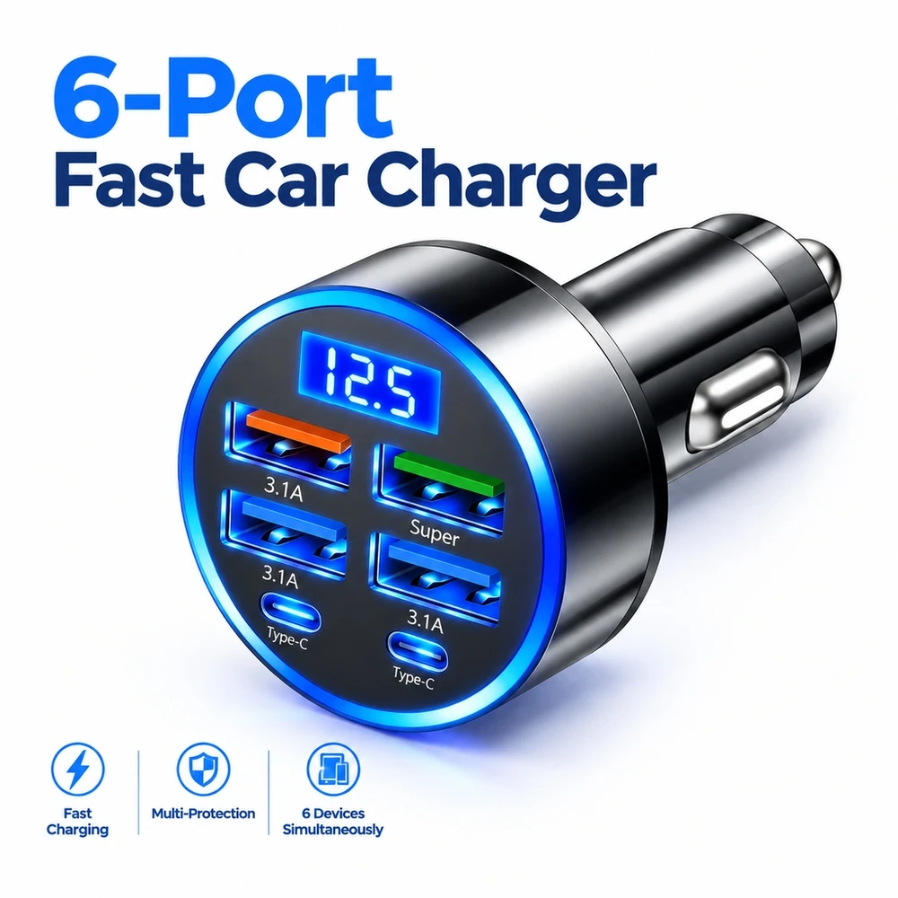 USB-Autoladegerät-Adapter wandelt Fahrzeuganschluss in USB um für schnelles und zuverlässiges Laden