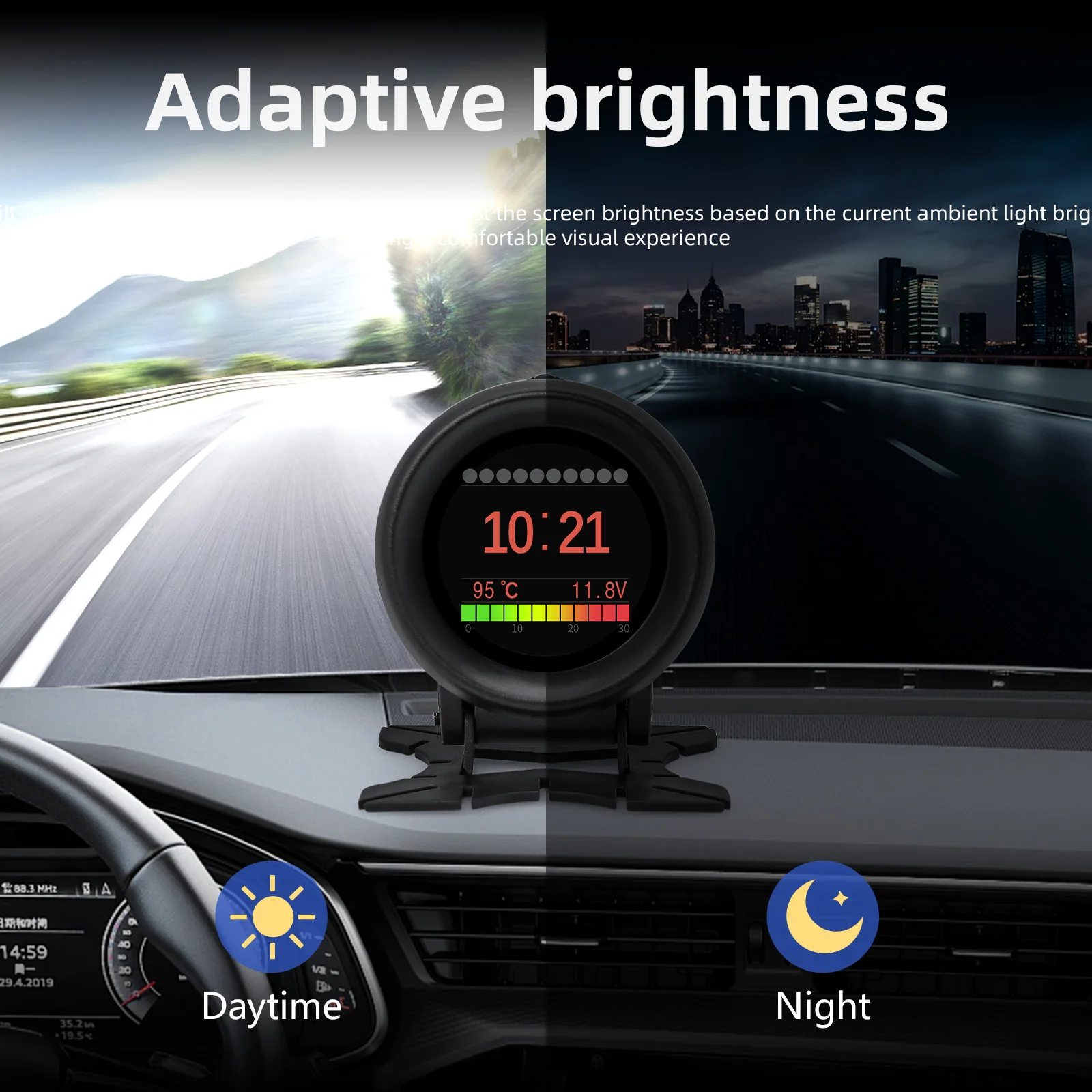 A205 Head Up Display Bordcomputer Obd2 Display Geschwindigkeit – Bild 2