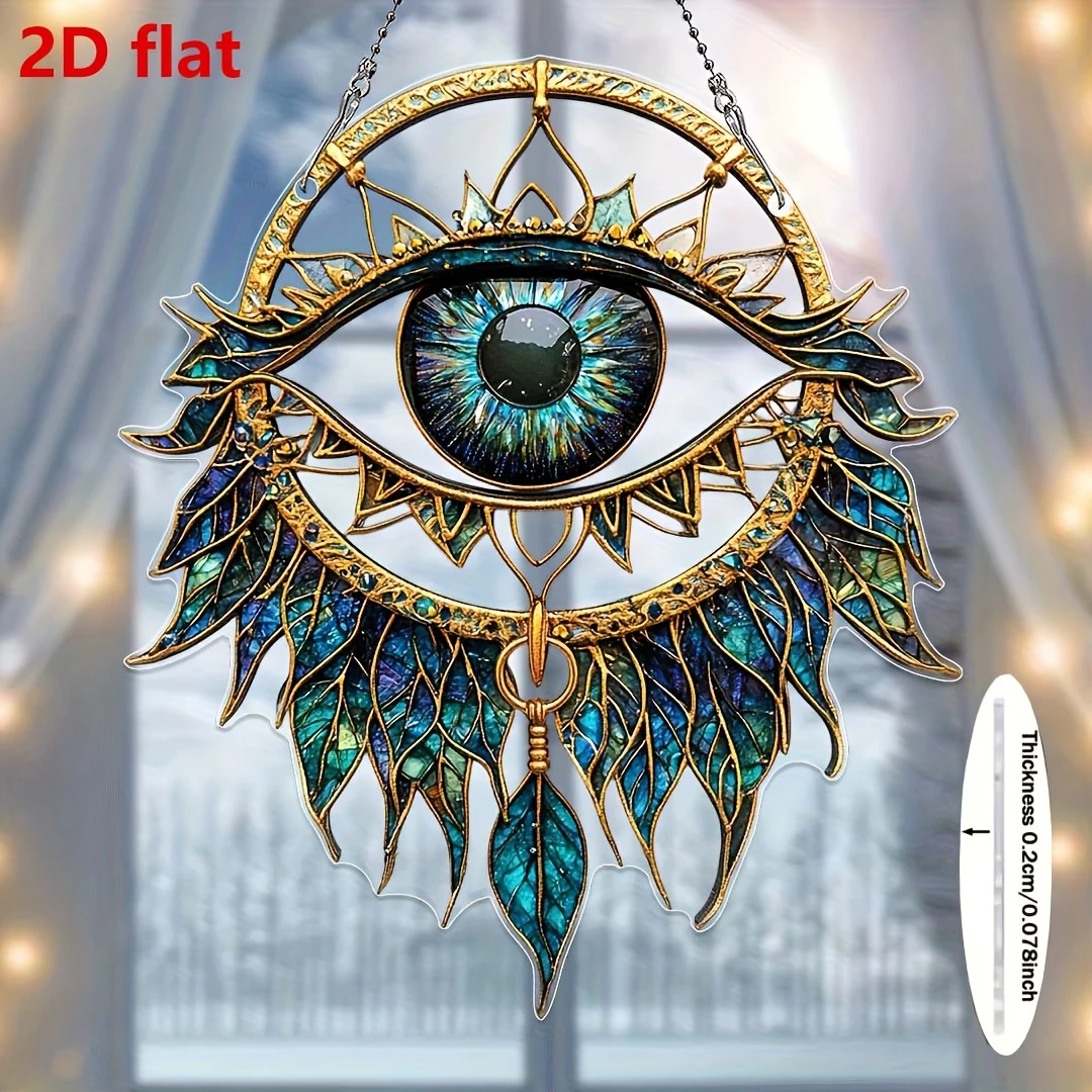 1PcEvil Eyes Hängende Dekoration Hängen Anhänger Windspiel Suncatcher – Bild 2