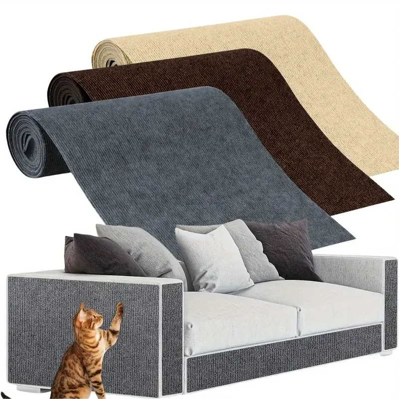 DIY selbstklebende Katzenkratzmatte, zuschneidbarer Katzenteppich, Katzenkratzteppich, Eckwand, Katzenkratzer