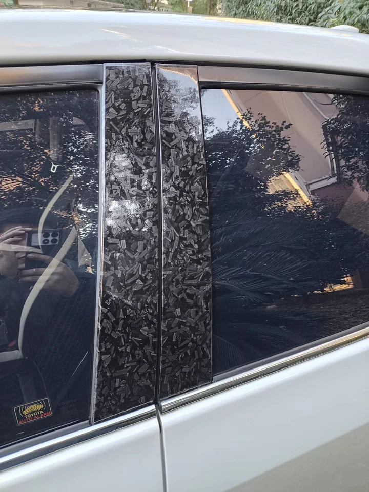 Glänzend schwarz geschmiedete Kohlefaser Vinyl Car Wrap Ghost Camo – Bild 5
