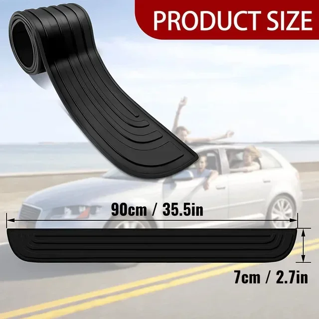 Anti-scratch Auto Stamm Tür-Schwellen Platte Schutz Universal Hinten Stoßstange Schutz Gummi Leisten Pad Trim