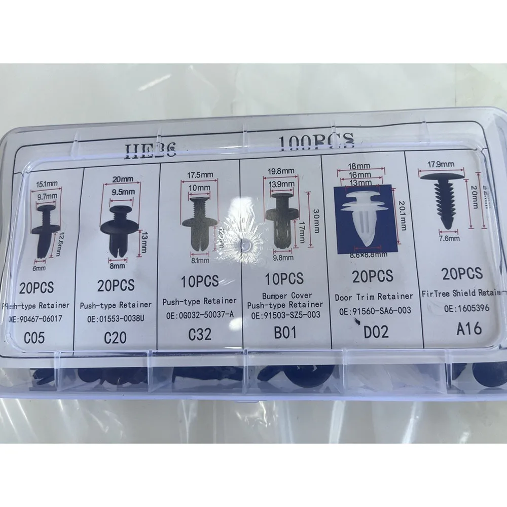 Auto Fastener Clip Mixed Kit 100 teile/satz Auto Körper Push Retainer – Bild 5