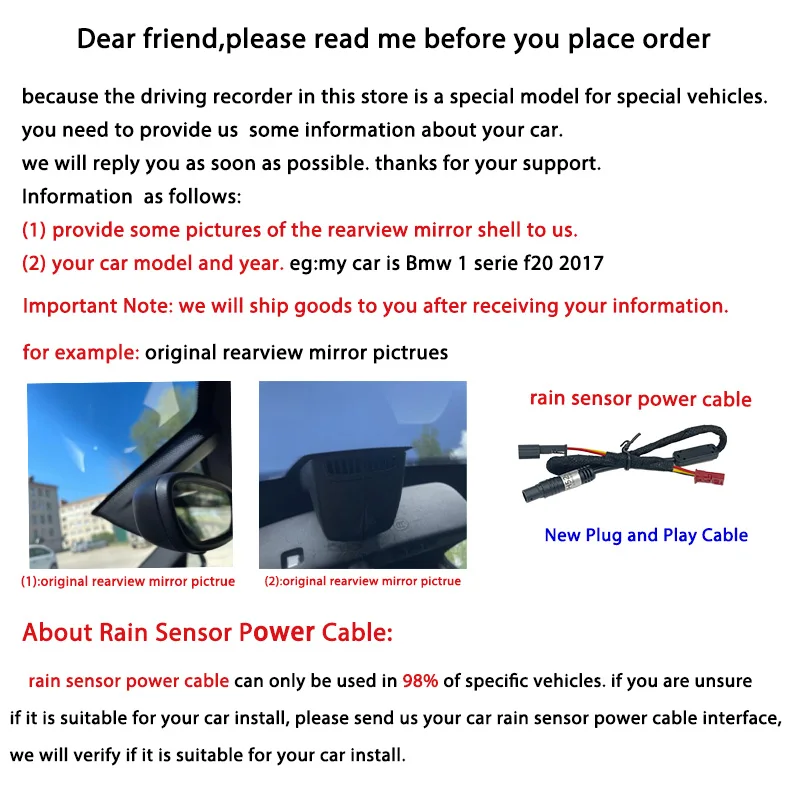 1K 2K 4K Wifi Dash Cam Auto Dvr Kamera Für BMW 1 3 5 6 7 Serie E88 E90 – Bild 3
