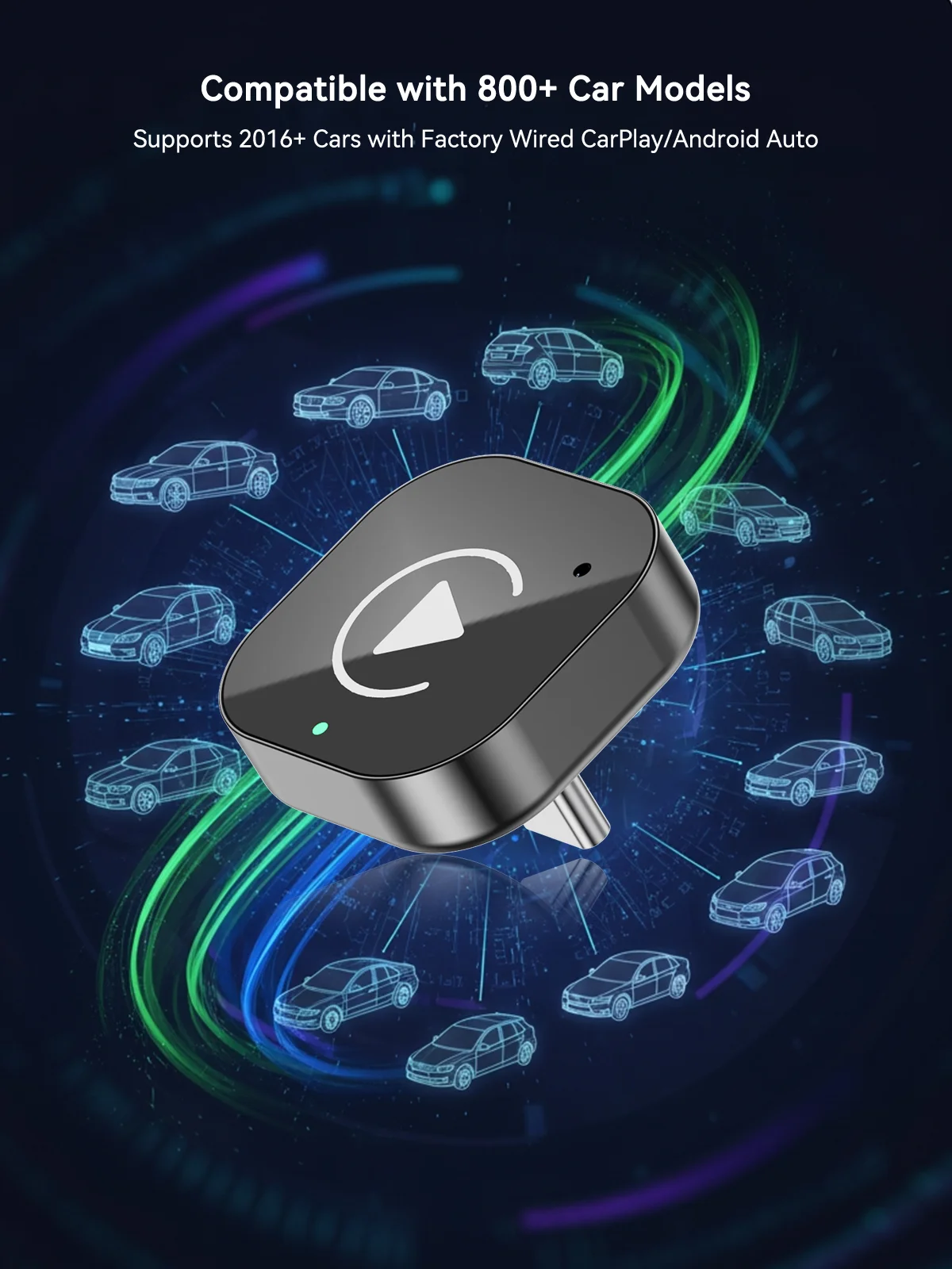 (Typ-C) 2-in-1-Carplay-Dongle, kabelloser CarPlay-Apapter USB C – Bild 2