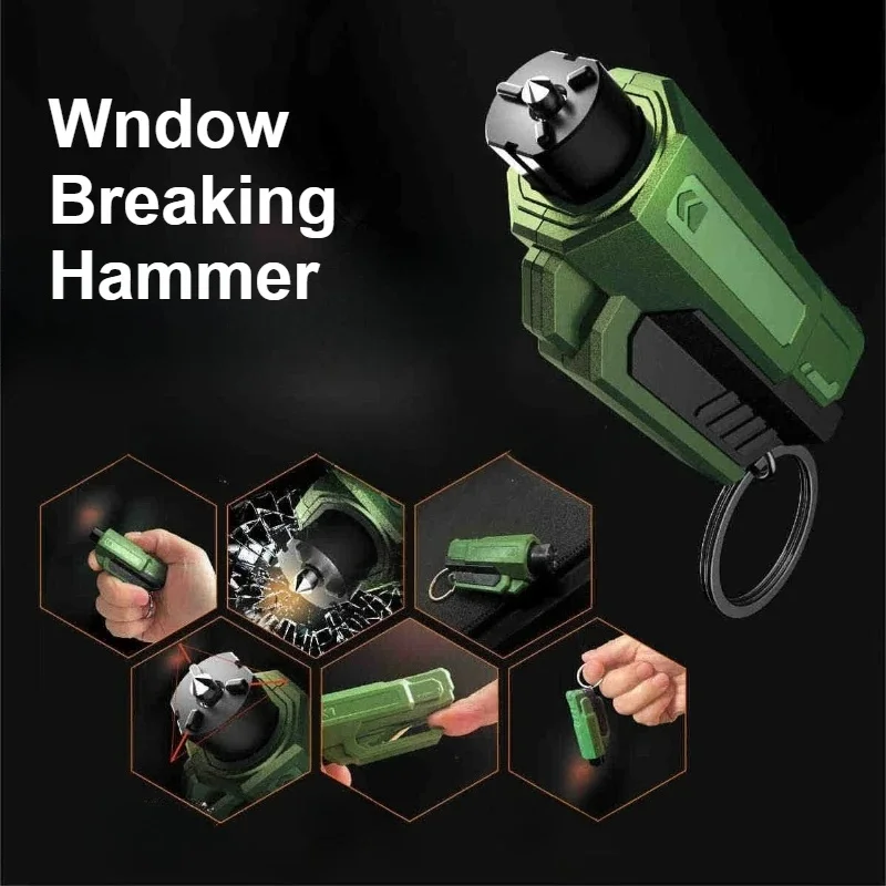 2-in-1 Auto-Notfallhammer: Fensterbrecher & Gurtschneider - Tragbares – Bild 2