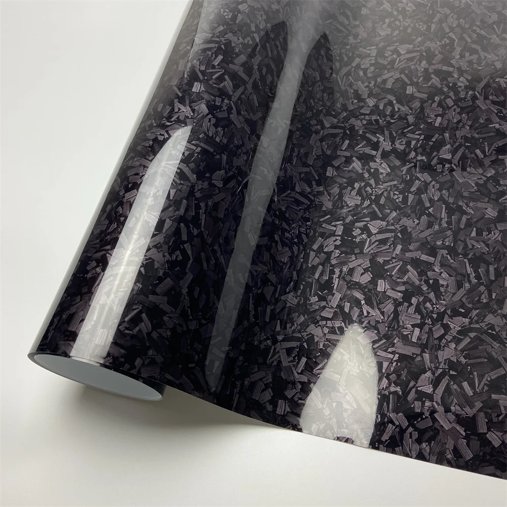 Glänzend schwarz geschmiedete Kohlefaser Vinyl Car Wrap Ghost Camo – Bild 6