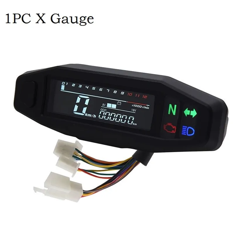 Universal Motorrad Tachometer Digitale Geschwindigkeit Meter LED Tachometer Dashboard Instrument Panel Meter