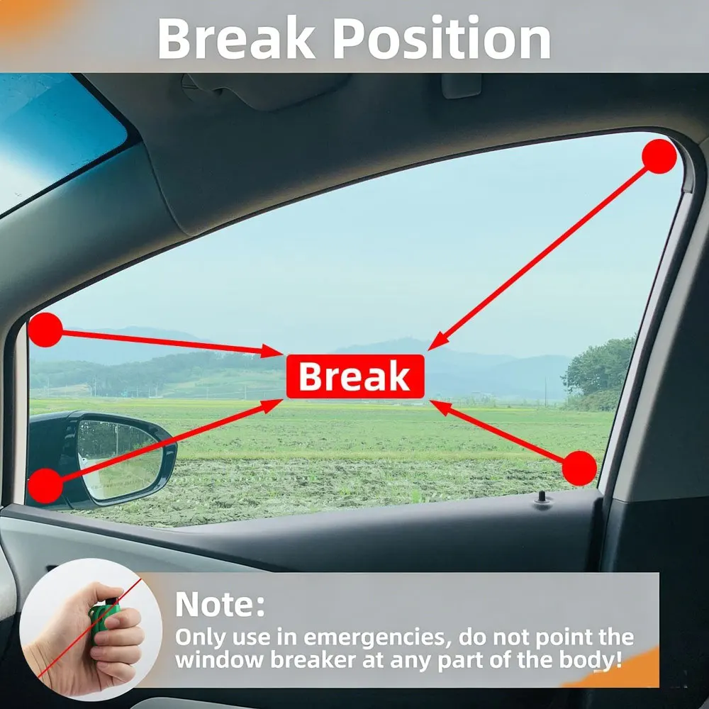 Auto-Sicherheitshammer 3-in-1: Fensterbrecher, Gurtschneider – Bild 5
