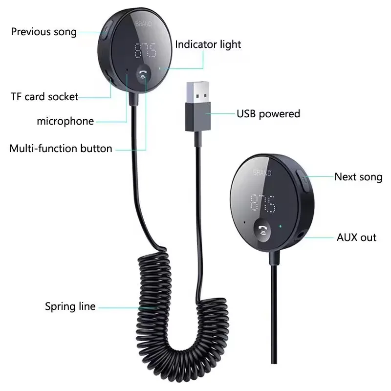 Bluetooth 5,0 Car Audio Sender Freis prec heinrich tung Wireless FM – Bild 6