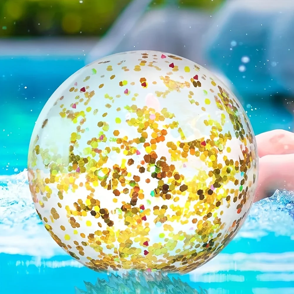 Aufblasbare Strand Ball PVC Pailletten Bal Sommer Strand Schwimmen – Bild 6