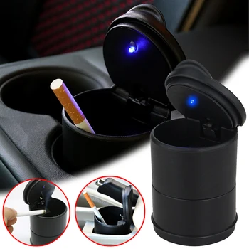 Universal Auto LED Aschenbecher Müll Münze Lagerung Tasse Container Zigarre Aschenbecher Halter Auto Innen