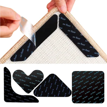Teppich rutschfeste Aufkleber wiederverwendbar waschbar Anti Curling Teppich Patch feste Aufkleber