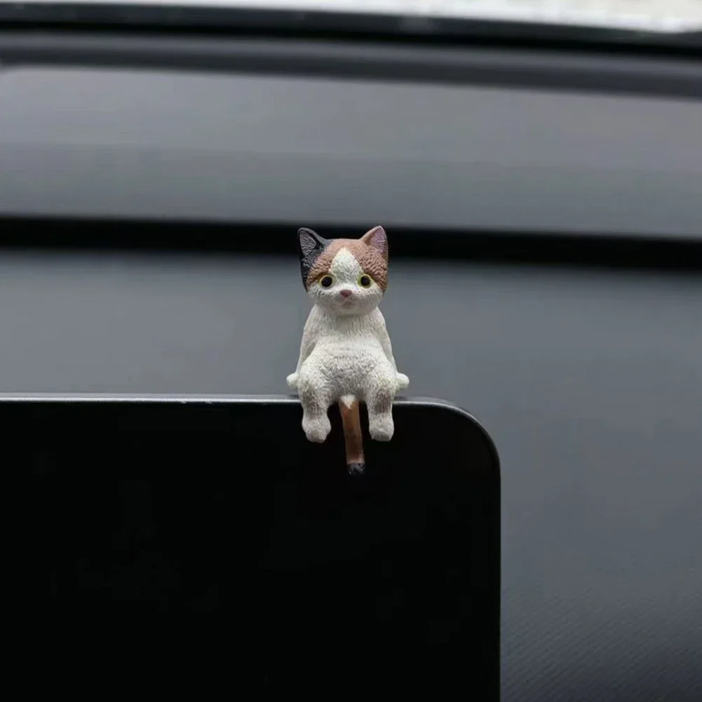 Lustige schlafende Katzen Auto Mittelkonsole PVC Ornamente Navigator Bildschirm Rückspiegel schlafendes