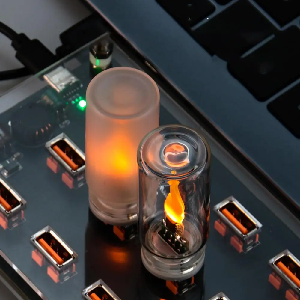 Retro USB Led Filament Nachtlicht Gelb Warme Glühbirne Beleuchtung – Bild 2