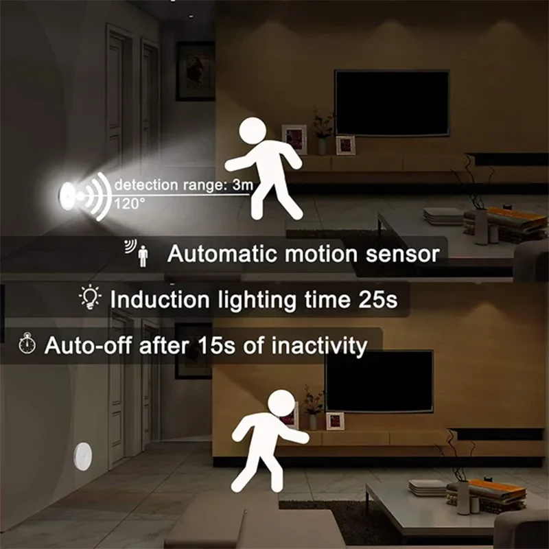 Motion Sensor LED Nachtlicht USB Aufladbare Nacht Lampe Für Küche – Bild 2