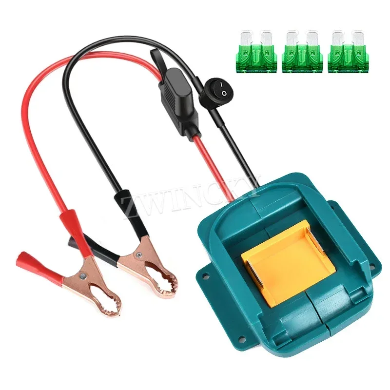 Zündstartgerät für Makita 18V Akku BL1830 BL1840 BL1850 BL1860 Auto-Starthilfekabel mit Sicherungsschalter