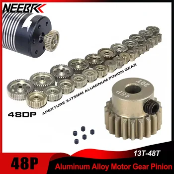 48P Ritzel 3,175mm 11T 15T 17T 18T 19T 20T 22T 24T 30T 13T-48T Aluminiumlegierung Motor Getriebe für 1/8 1/10