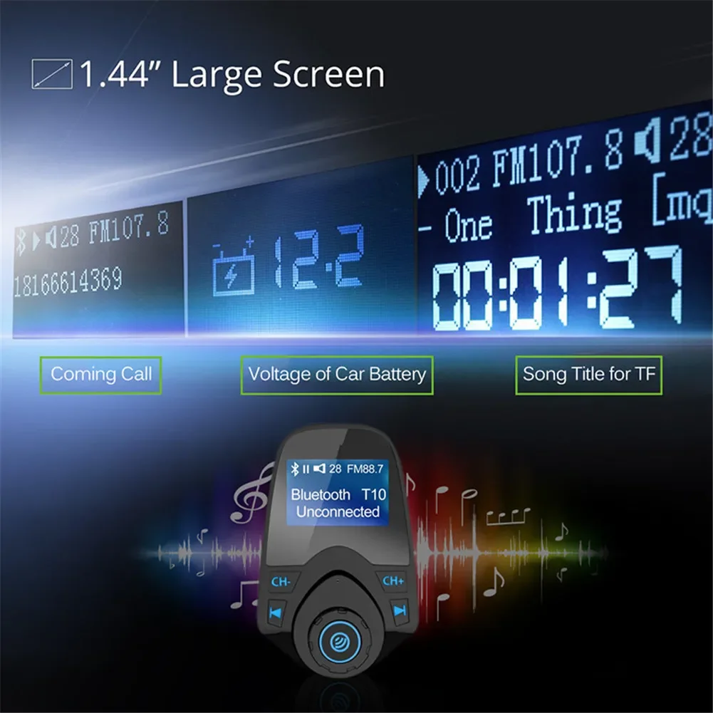 Freisprecheinrichtung für Auto, Bluetooth, FM-Transmitter, Carkit – Bild 5