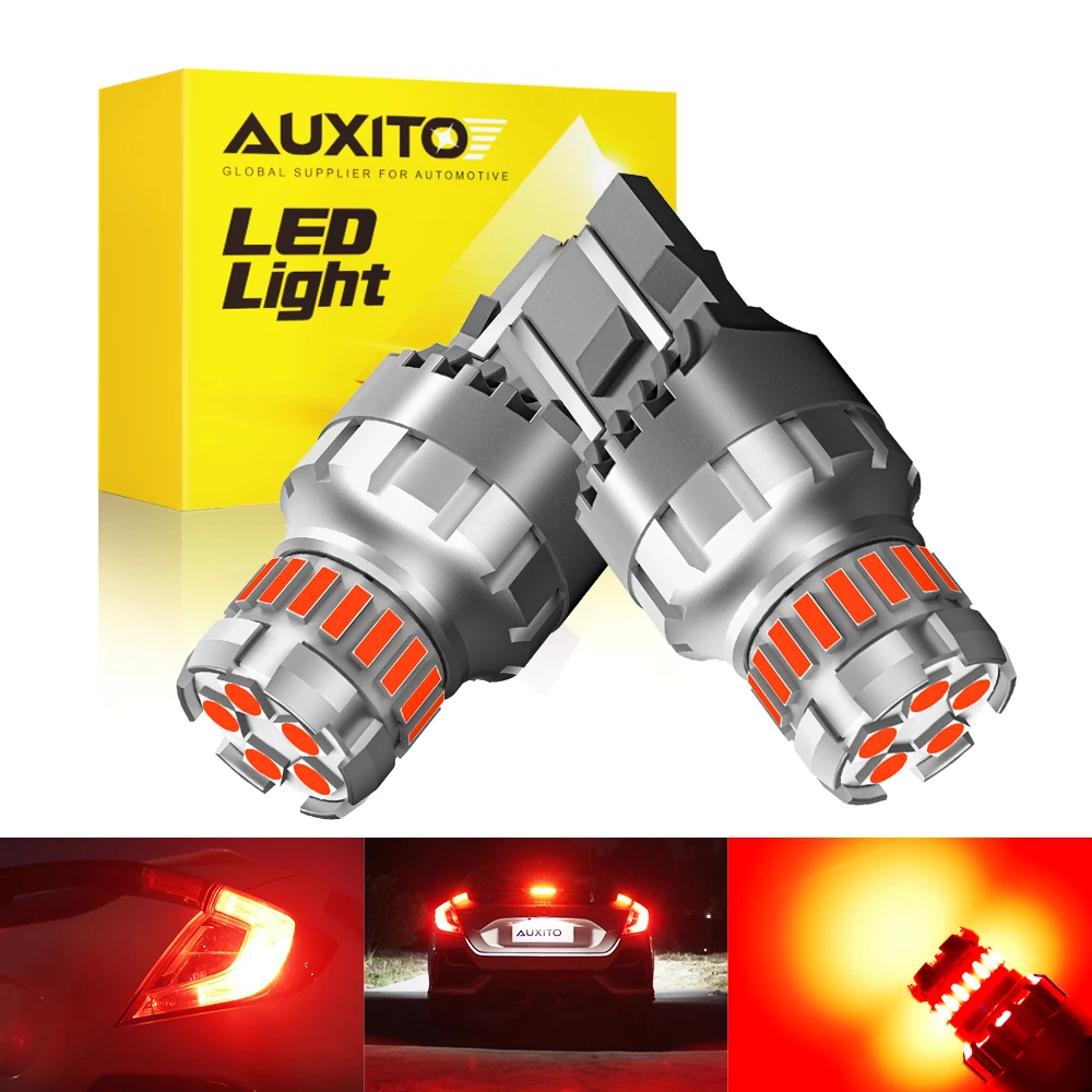 AUXITO 2 Stücke T20 7443 LED Bremslicht W21W W21/5 W 7440 Led-lampe Kein Fehler Strobe Flash Rot Weiß Backup