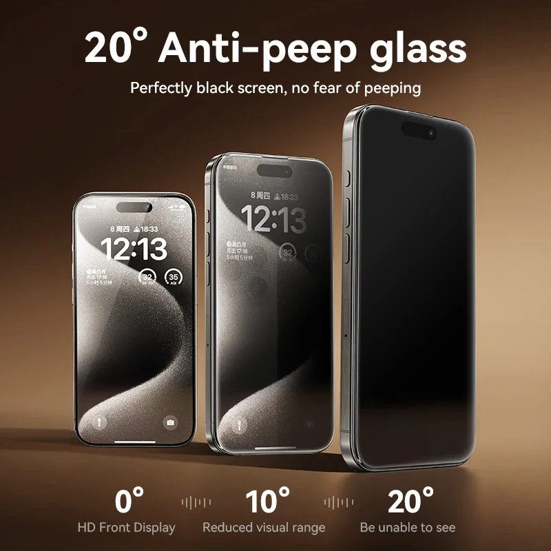 Joyroom 1/2 Stück Anti-Spionage-Glas für iPhone 18 17 16 15 14 Pro Max – Bild 2