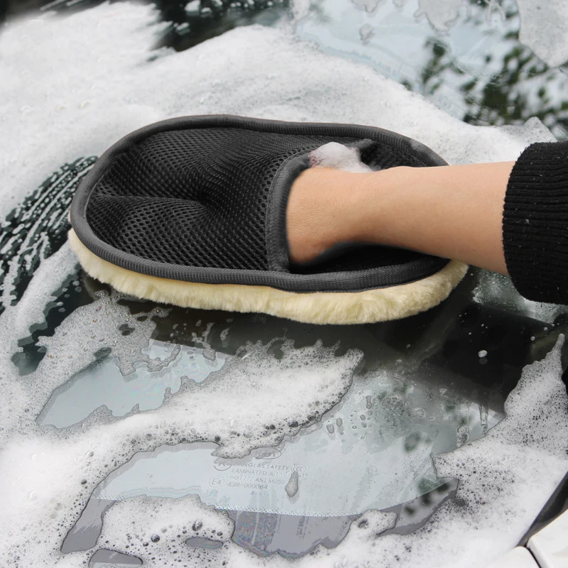 Auto Styling Wolle weiche Auto wasch handschuhe Reinigungs bürste – Bild 2